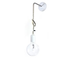 Kinkiet skandynawski lampa ścienna kable w oplocie lnianym