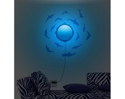 Lampa ścienna + naklejki na ścianę dla dzieci HM4-WSL-15RL010