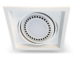 PP Design 650/1 OPRAWA HALOGENOWA LED WPUSZCZANA POJEDYNCZA REGULOWANA METAL BIAŁY ES111 QR111 AR111 GU10 G53