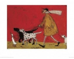 Sam Toft Walkies, Pan Musztarda, Doris, reprodukcja, obraz, obrazek, plakat z psami, plakaty, grafiki, grafika,
