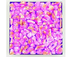 KINKIET LED RGB z KRYSZTAŁÓW SOLI 30x30 cm z PILOTEM KRBL3