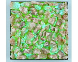 KINKIET LED RGB z KRYSZTAŁÓW SOLI 40x40 cm z PILOTEM KRRE4