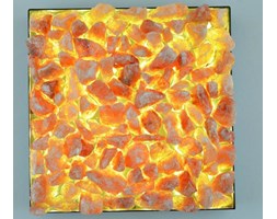 KINKIET LED RGB z KRYSZTAŁÓW SOLI 30x30 cm z PILOTEM KRBR3