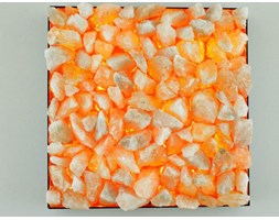 KINKIET LED RGB z KRYSZTAŁÓW SOLI 30x30 cm z PILOTEM KBOR3