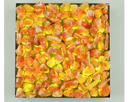 KINKIET LED RGB z KRYSZTAŁÓW SOLI 40x40 cm z PILOTEM KRBL4
