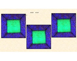 KINKIETY z KRYSZTAŁÓW SOLI Aranżacja 3 szt. 40x40 cm LED RGB z PILOTEM AS23
