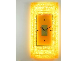 ZEGAR-KINKIET LED RGB z KRYSZTAŁÓW SOLI 60x30 cm z PILOTEM ZS90