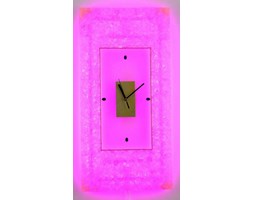 ZEGAR-KINKIET LED RGB z KRYSZTAŁÓW SOLI 60x30 cm z PILOTEM ZS87