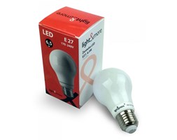 Light&More Żarówka LED A60 E27 230V 170-240V 6,5W 3000K 500lm = 50W 300 STOPNI SZKLANA