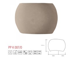 PP Design K 007/O KINKIET LAMPA ŚCIENNA ŚWIATŁO GÓRA DÓŁ BETON SZARY G9 LED