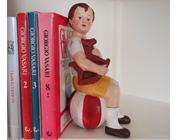 Chłopiec z Konikiem na Biegunach Podpórka do Książek Shabby Chic