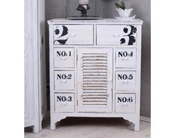 Komoda z Numerowanymi Szufladami w Stylu Vintage