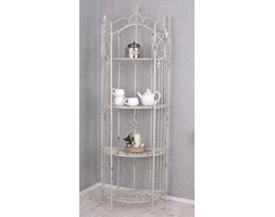 Wysoki Półokrągły Ażurowy Regał Shabby Chic