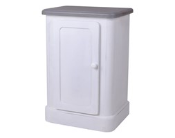 Biała Szafka Nocna w Stylu Rustykalnym Shabby Chic