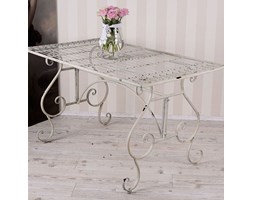 Metalowy Stół Ogrodowy w Stylu Shabby Chic