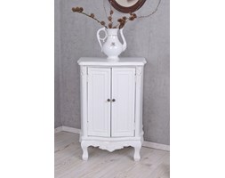 Biała Szafka z Jedną Półką w Stylu Rokoko Shabby Chic