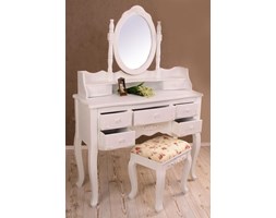 Toaletka ze Stołeczkiem Siedem Szuflad Shabby Chic