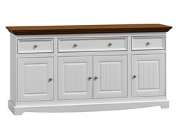 Komoda sosnowa 4.3 Belluno Elegante biały/orzech
