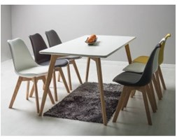 Stół MILAN biały/dąb 75x80x140