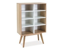 Regal SCANDIC R1 biały/dąb