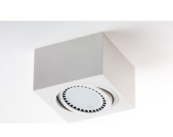 PP Design P 222 PLAFON NOWOCZESNA LAMPA SUFITOWA OPRAWA NATYNKOWA 16x16 CM ALUMINIUM BIAŁY ES111 LED