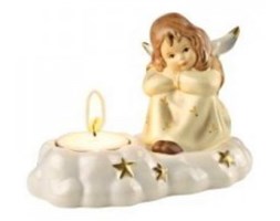 Tealight Marzyciel przy blasku świecy 10cm Goebel 41-404-07-0