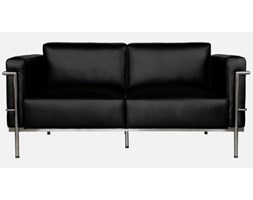 Dkwadrat Sofa 2-osobowa Soft GC czarna skóra