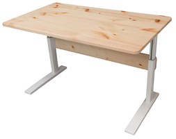Biurko regulowane z uchylnym blatem - Sosna naturalna (120x70x54-75cm)