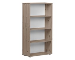 Moduł półkowy z 3 półkami. Korpus terra, paski szare,wym72x34,5x133