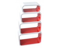 Regał CREATIVE CUBE CG4002 biało-czerwony