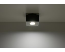 Nowoczesny Designerski Plafon Kostka Mono 1 Czarny LED