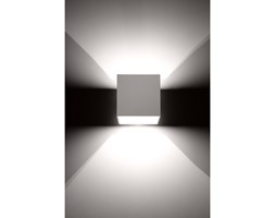 Kwadratowa lampa ścienna kinkiet Quad Biały kostka LED!