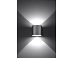 Okrągła lampa ścienna kinkiet Orbis Szary walec LED!