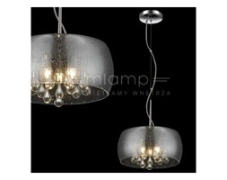 LAMPA wisząca RAIN P0076-01D-F4K9 Zumaline szklana OPRAWA z kryształkami ZWIS crystal deszcz krople rain przydymione