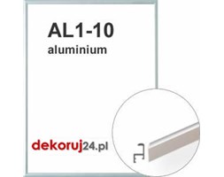 Dekoruj24.pl - Rama na wymiar od 18x18cm, aluminiowa w kolorze srebrnym, satynowym - AL1-10