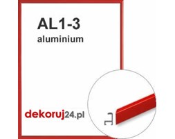 Dekoruj24.pl - Rama na wymiar od 18x18cm, aluminiowaw kolorze czerwonym - AL1-3