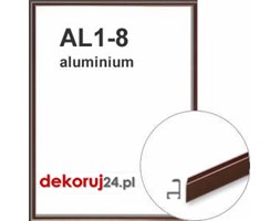 Dekoruj24.pl - Rama na wymiar od 18x18cm, aluminiowa w kolorze brązowym - AL1-8