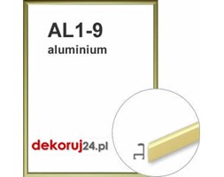 Dekoruj24.pl - Rama na wymiar od 18x18cm, aluminiowa w kolorze złotym, satynowym - AL1-9