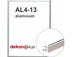 Dekoruj24.pl - Rama na wymiar od 18x18cm, aluminiowa w kolorze srebrnym, błyszczącym - AL4-13