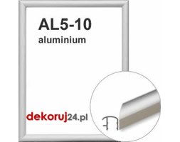Dekoruj24.pl - Rama na wymiar od 18x18cm, aluminiowa w kolorze naturalnego aluminium, satynowa - AL5-10