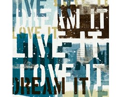 Dekoruj24.pl - reprodukcja na papierze Live the Dream I