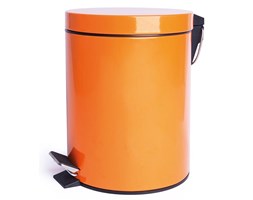 Kosz na śmieci z pokrywką i pedałem Complete Orange 12 L