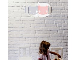 Abażur Mishka dla lampy dziecięcej biały + limonka z zawieszeniem (+ 11 zł)