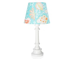 Lampa dla dzieci Turkusowe Kwiaty - stożek Pomarańczowy