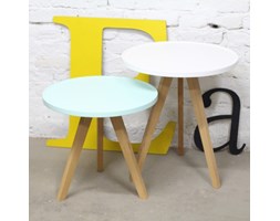 Stolik kawowy okrągły Musztardowy (Mustard) 48 cm