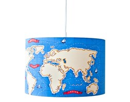 Lampa wisząca Mapa Świata Jasno niebieski