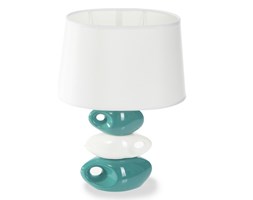 Nowoczesna Lampa Ceramiczna Eurofirany Carrie Biały+Ciemny Turkus