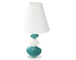 Nowoczesna Lampa Ceramiczna Eurofirany April Biały+Ciemny Turkus