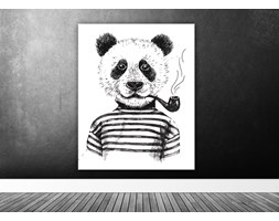 Hand drawn Illustration of hipster panda