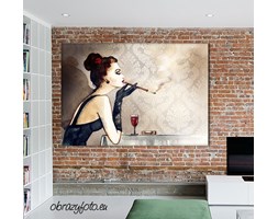 Retro woman portrait with cigarette